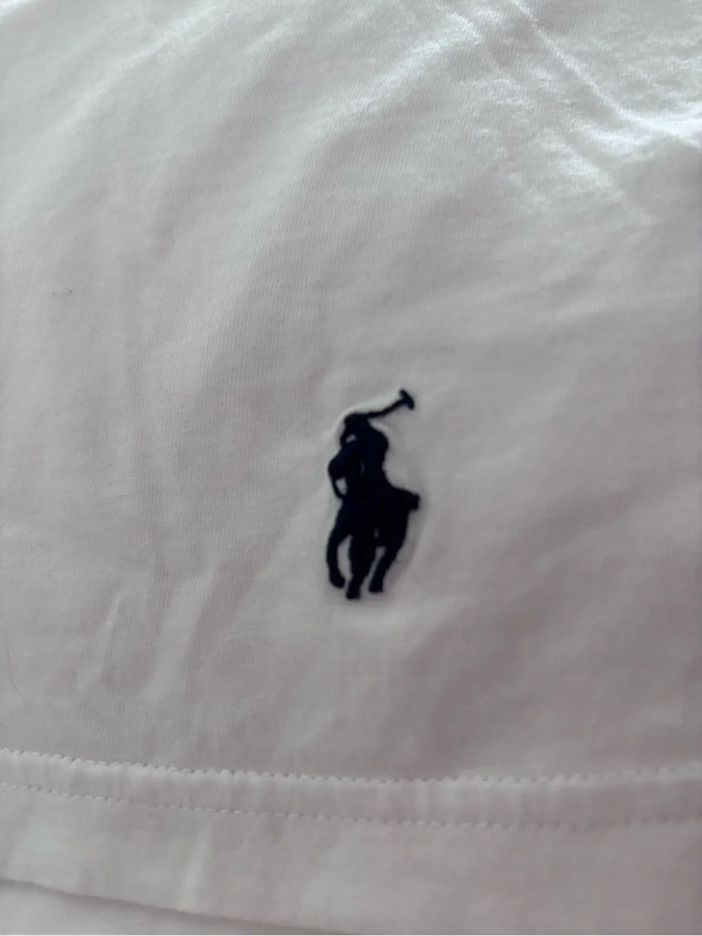 Polo by Ralph Lauren White T-shirt with embroidered polo on hem